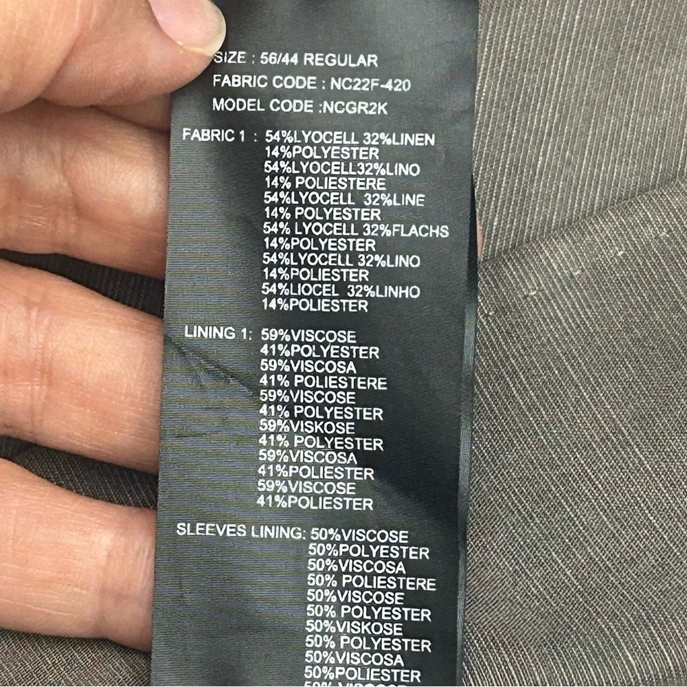 Armani Collezioni Classic linen‎ blend Gray Sport Coat
